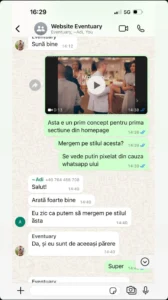 Recenzie client pe WhatsApp, captura 1 din 7