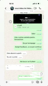 Recenzie client pe WhatsApp, captura 2 din 7