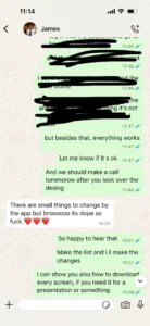 Recenzie client pe WhatsApp, captura 6 din 7