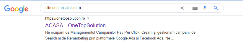 Rezultate Google pentru căutarea site:onetopsolution.ro